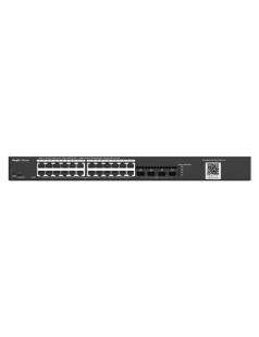 Ruijie-24-Port Gigabit L2 Managed POE Switch, 24 Gigabit RJ45 POE/POE+ Ports, 4 SFP Slots, 370W PoE 